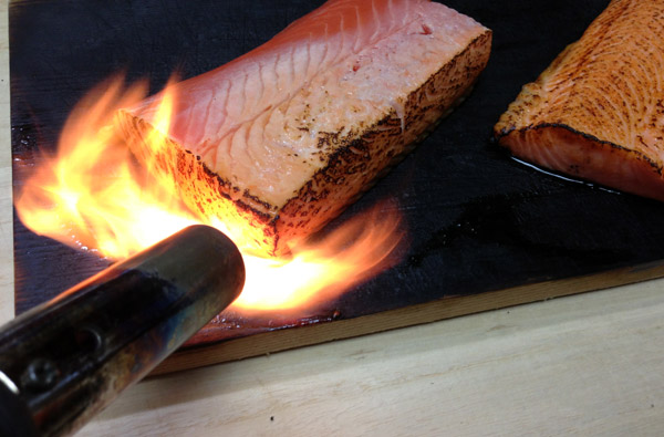 Searing Salmon Sashimi